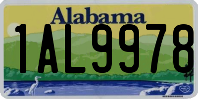 AL license plate 1AL9978