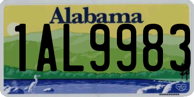 AL license plate 1AL9983