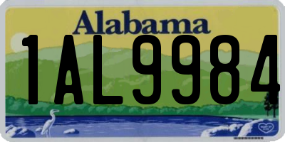 AL license plate 1AL9984