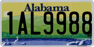 AL license plate 1AL9988