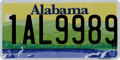 AL license plate 1AL9989