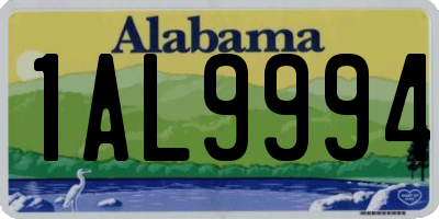 AL license plate 1AL9994