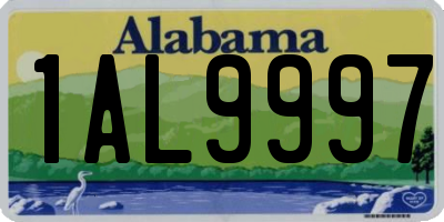 AL license plate 1AL9997