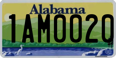 AL license plate 1AM0020