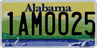 AL license plate 1AM0025