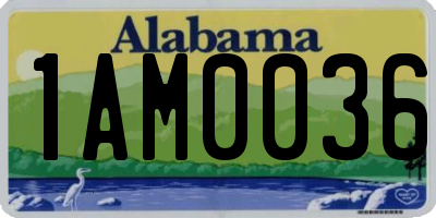 AL license plate 1AM0036