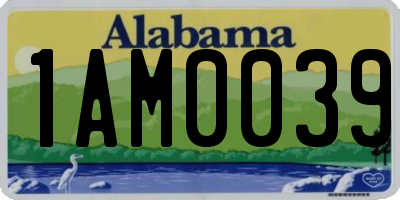 AL license plate 1AM0039