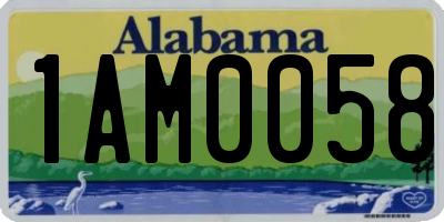 AL license plate 1AM0058
