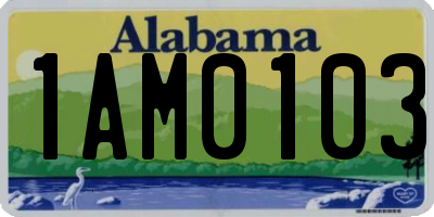 AL license plate 1AM0103