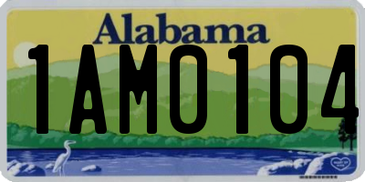 AL license plate 1AM0104