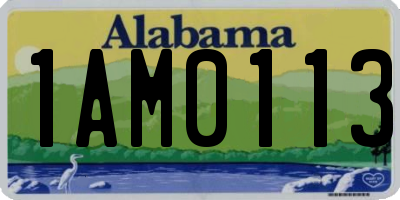 AL license plate 1AM0113