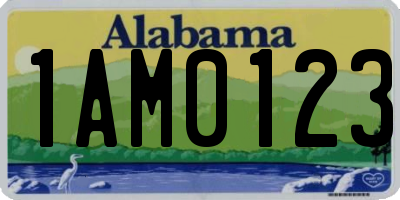 AL license plate 1AM0123