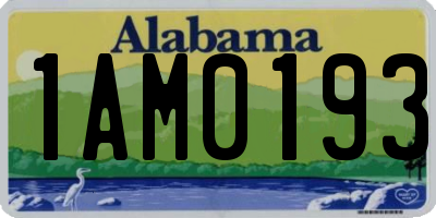 AL license plate 1AM0193