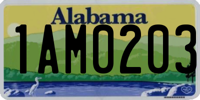 AL license plate 1AM0203