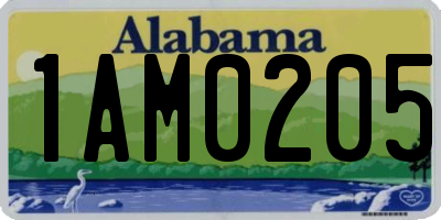 AL license plate 1AM0205