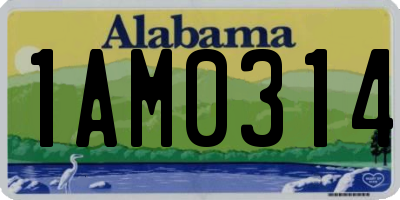 AL license plate 1AM0314