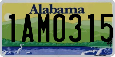 AL license plate 1AM0315