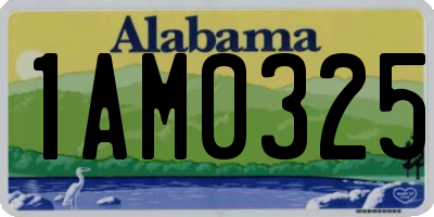 AL license plate 1AM0325