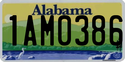 AL license plate 1AM0386