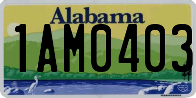 AL license plate 1AM0403