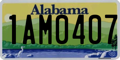 AL license plate 1AM0407