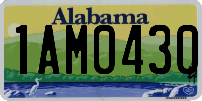 AL license plate 1AM0430