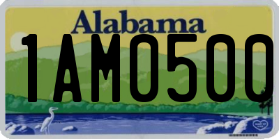AL license plate 1AM0500