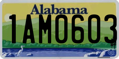 AL license plate 1AM0603