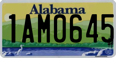 AL license plate 1AM0645