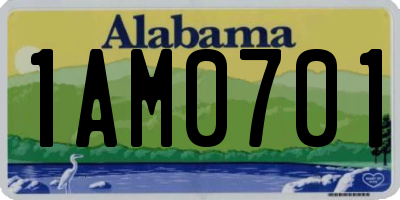 AL license plate 1AM0701