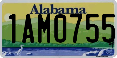 AL license plate 1AM0755