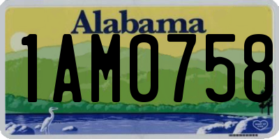 AL license plate 1AM0758