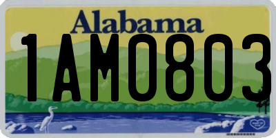 AL license plate 1AM0803