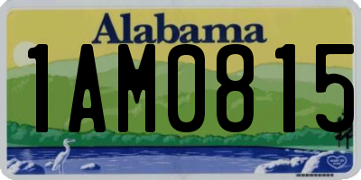AL license plate 1AM0815