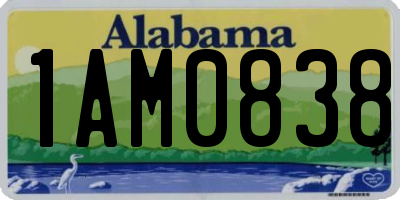 AL license plate 1AM0838