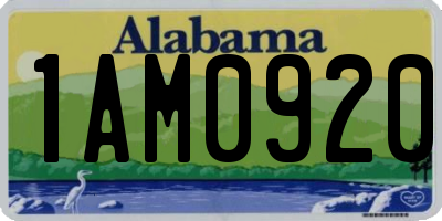 AL license plate 1AM0920