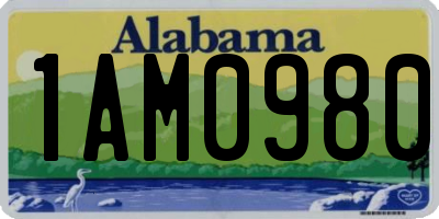 AL license plate 1AM0980