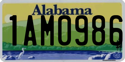 AL license plate 1AM0986