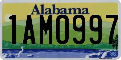 AL license plate 1AM0997