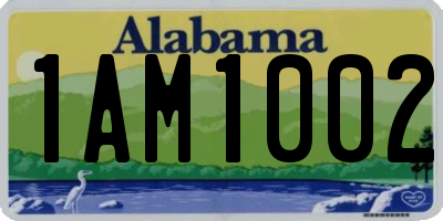 AL license plate 1AM1002
