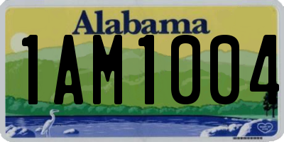 AL license plate 1AM1004