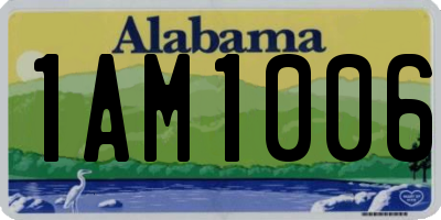AL license plate 1AM1006