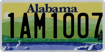 AL license plate 1AM1007