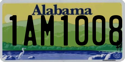 AL license plate 1AM1008