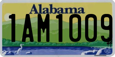 AL license plate 1AM1009