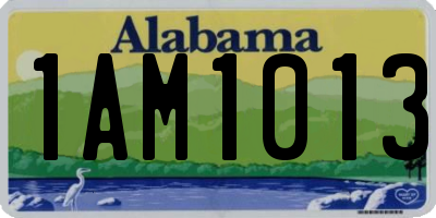 AL license plate 1AM1013