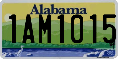 AL license plate 1AM1015