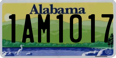 AL license plate 1AM1017