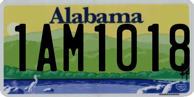 AL license plate 1AM1018
