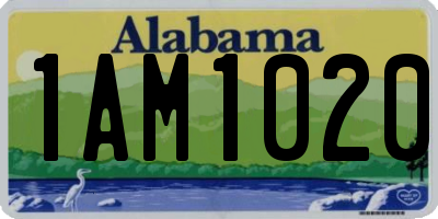 AL license plate 1AM1020